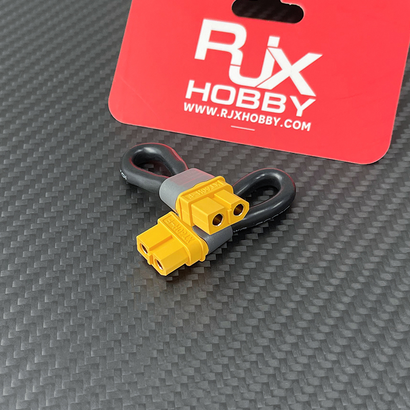 RJX 10pcs XT60H Female Short Circuit Bind Plug Loop Connector with 10AWG Silicone Wire
