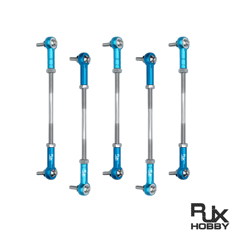 RJX 5pcs M4 Aluminum Positive and Negative Thread Ball Head Tie Rod End Joint 