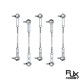 RJX 5pcs M3 Aluminum Positive and Negative Thread Ball Head Tie Rod End Joint 