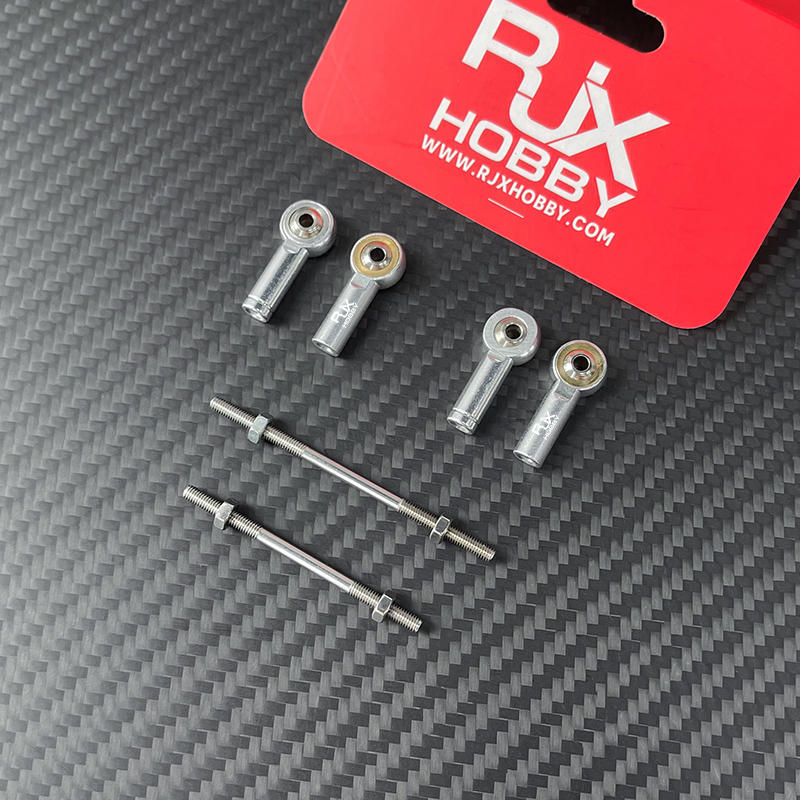 RJX 5pcs M3 Aluminum Positive and Negative Thread Ball Head Tie Rod End Joint 