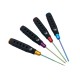 RJX 4Pcs HSS Titanized Hex Screwdriver 1.5 2.0 2.5 3.0mm High-Strength Insulated Anti-Slip Rubber Handle