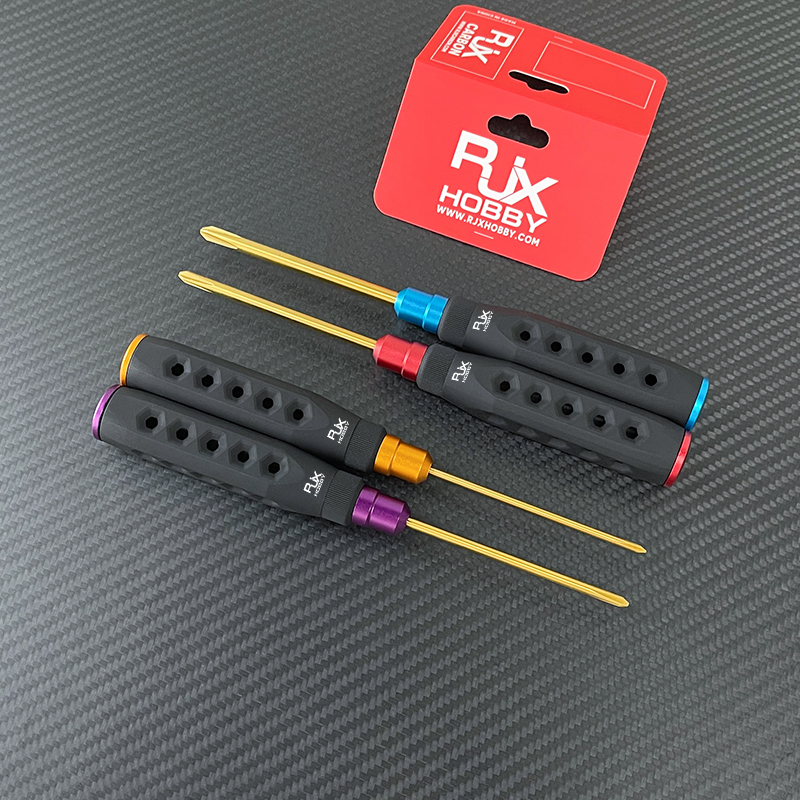 RJX 4pcs HSS titanized Phillips Screwdriver Tools 3.0 4.0 5.0 5.8mm Strength Insulated Anti-Slip Rubber Handle