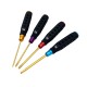 RJX 4pcs HSS titanized Phillips Screwdriver Tools 3.0 4.0 5.0 5.8mm Strength Insulated Anti-Slip Rubber Handle