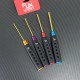 RJX 4pcs HSS titanized Phillips Screwdriver Tools 3.0 4.0 5.0 5.8mm Strength Insulated Anti-Slip Rubber Handle
