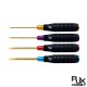RJX 4pcs HSS titanized Flat Head Screw driver Tools 3.0 4.0 5.0 5.8mm High-Strength Insulated Anti-Slip Rubber Handle