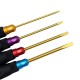 RJX 4pcs HSS titanized Flat Head Screw driver Tools 3.0 4.0 5.0 5.8mm High-Strength Insulated Anti-Slip Rubber Handle