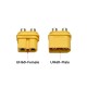 RJXHOBBY 5 Sets Amass  UH60 Male Female Bullet Connectors Power Plugs(with caps) for RC Lipo Battery