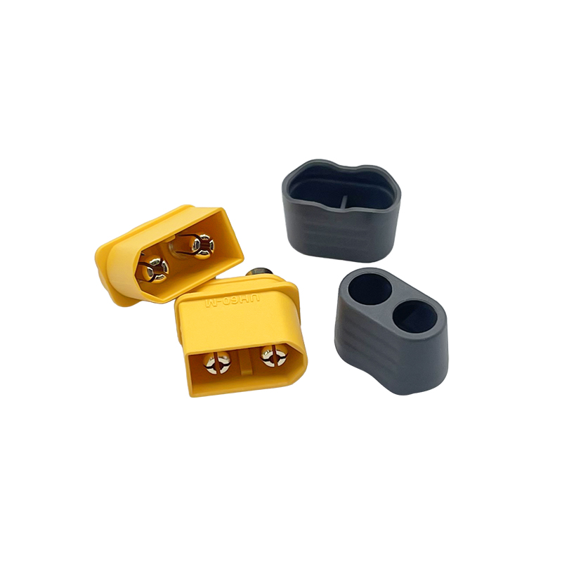 RJXHOBBY 5 Sets Amass  UH60 Male Female Bullet Connectors Power Plugs(with caps) for RC Lipo Battery