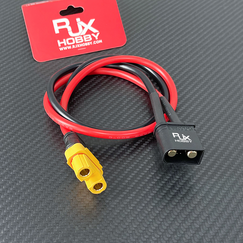 RJXHOBBY 1pcs QS8U Male to AS150U Female 8AWG Conversion Line for RC Agriculture UAV Lipo Battery ESC Balance Charger