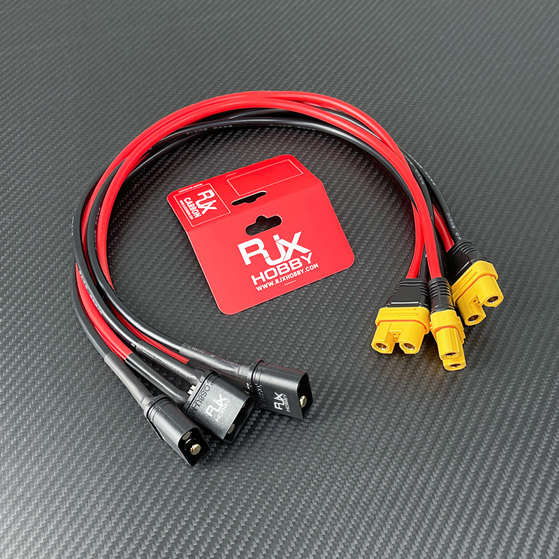 RJXHOBBY 1pcs QS8U Male to AS150U Female 8AWG Conversion Line for RC Agriculture UAV Lipo Battery ESC Balance Charger
