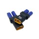 RJXHOBBY 5pcs XT60 Male to EC5 Female Connector Adapter 