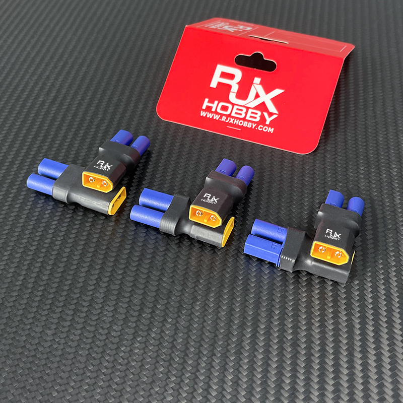 RJXHOBBY 5pcs XT60 Male to EC5 Female Connector Adapter 