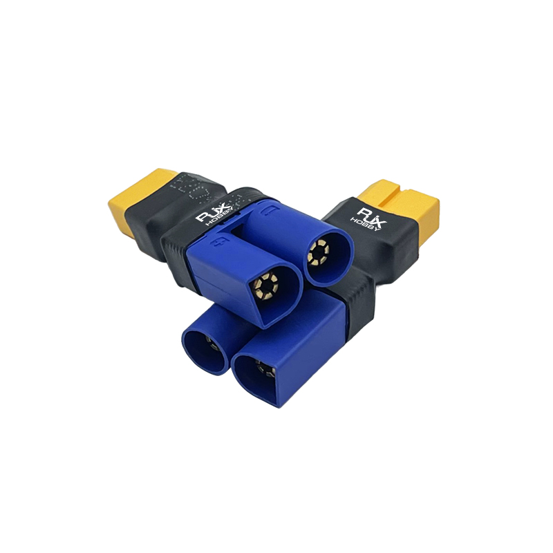 RJXHOBBY 5pcs XT60 Female to EC5 Male Connector Adapter 