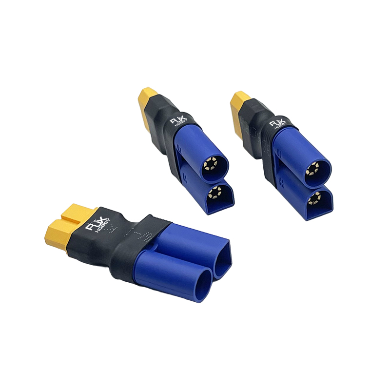 RJXHOBBY 5pcs XT60 Female to EC5 Male Connector Adapter 