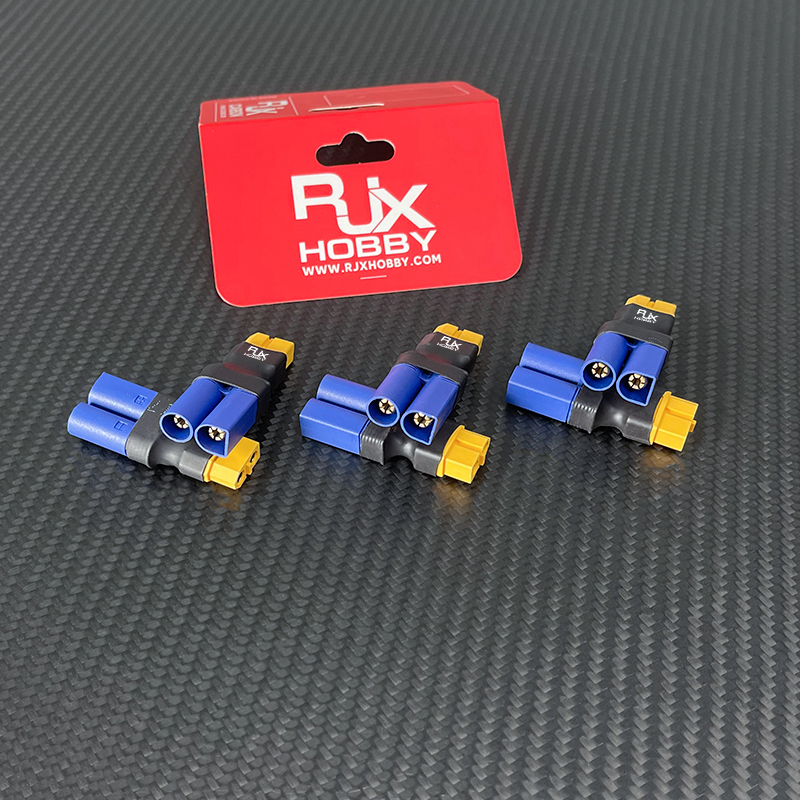 RJXHOBBY 5pcs XT60 Female to EC5 Male Connector Adapter 