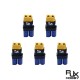 RJXHOBBY 5pcs XT60 Female to EC5 Male Connector Adapter 