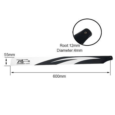 RJX 600mm CF Blades -FBL Version