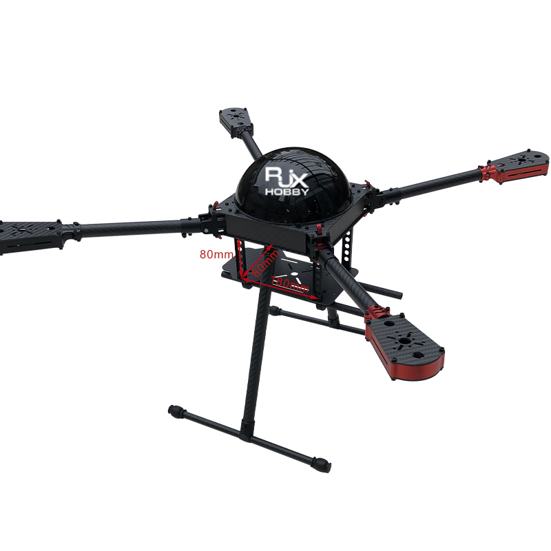 RJX650 4-Axis Carbon Fiber Umbrella Folding Quadcopter Frame with Motor Mounts