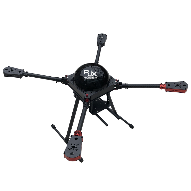 RJX650 4-Axis Carbon Fiber Umbrella Folding Quadcopter Frame with Motor Mounts