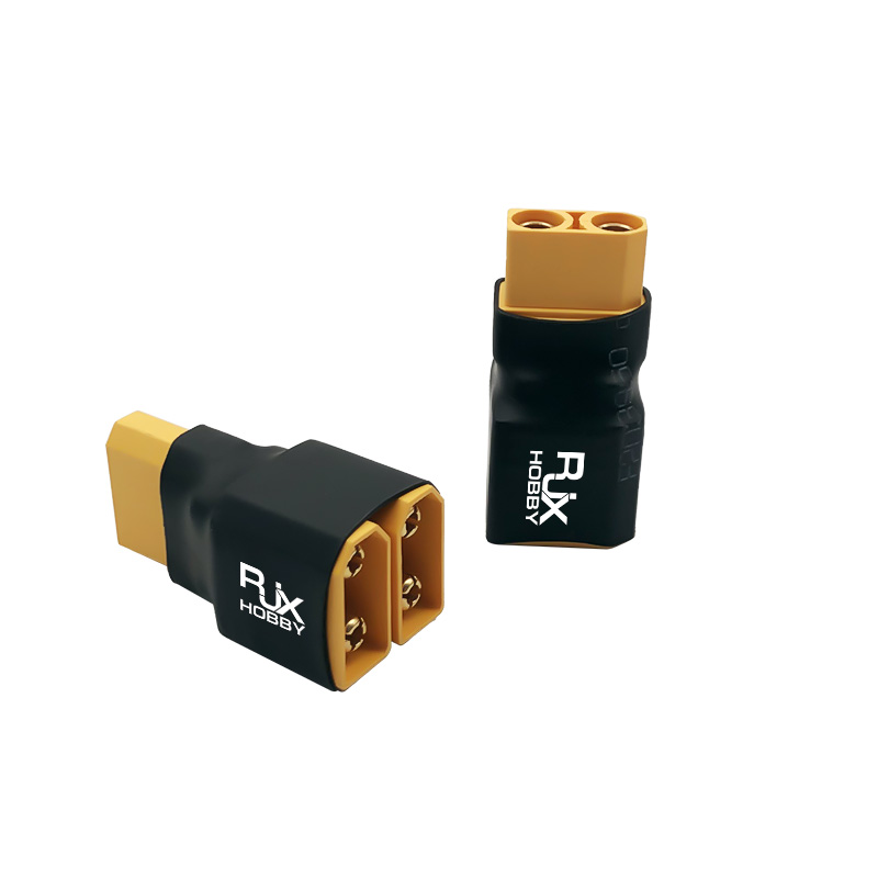 RJXHOBBY 1Pcs 2 XT90 male to XT90 female No wires in parallel connection harnesses Parallel Battery Connector Adapter