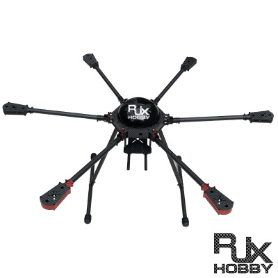 RJX850 6-Axis Carbon Fiber Umbrella Folding Hexacopter Frame with Motor Mounts