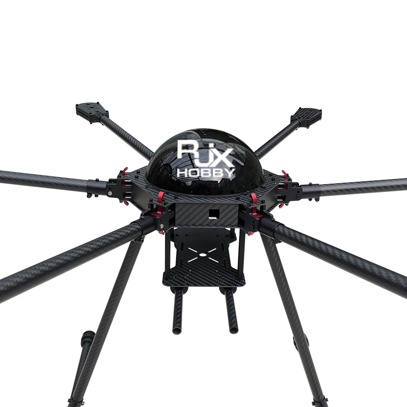 RJX850 6-Axis Carbon Fiber Umbrella Folding Hexacopter Frame with Motor Mounts