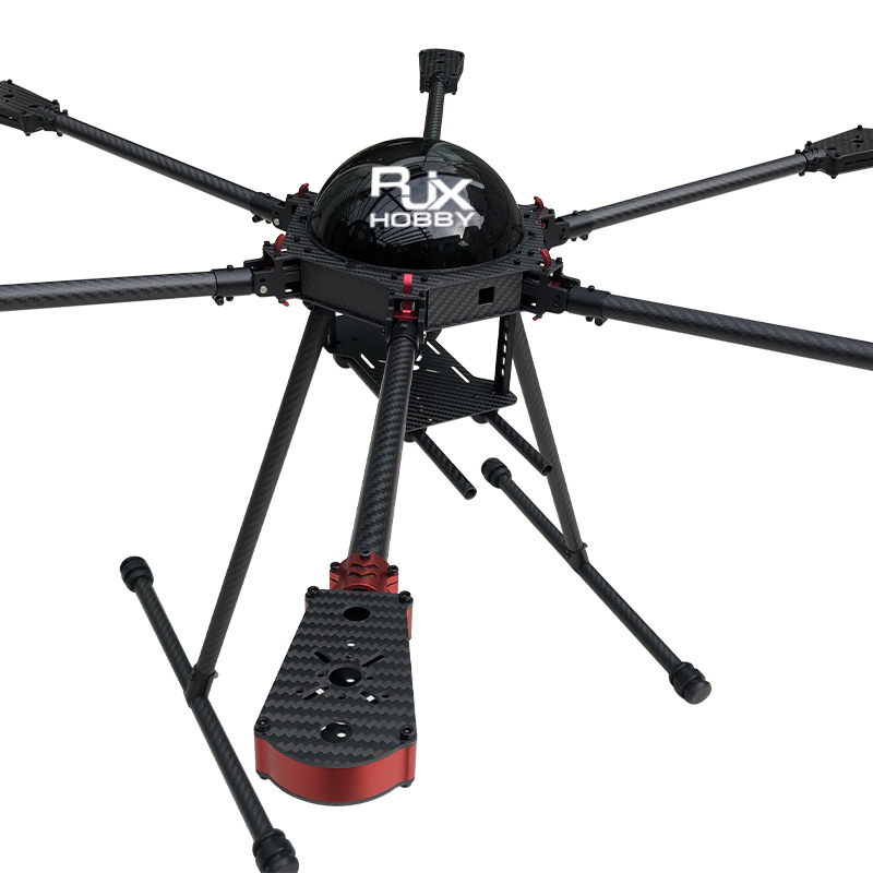 RJX850 6-Axis Carbon Fiber Umbrella Folding Hexacopter Frame with Motor Mounts