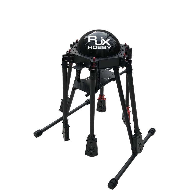 RJX850 6-Axis Carbon Fiber Umbrella Folding Hexacopter Frame with Motor Mounts