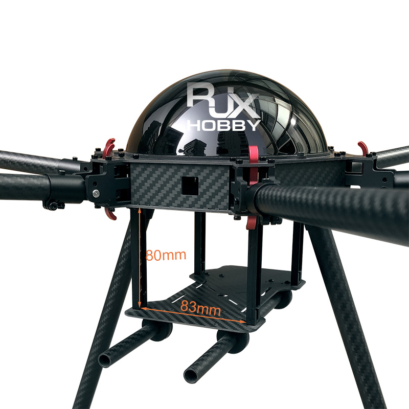 RJX850 6-Axis Carbon Fiber Umbrella Folding Hexacopter Frame with Motor Mounts
