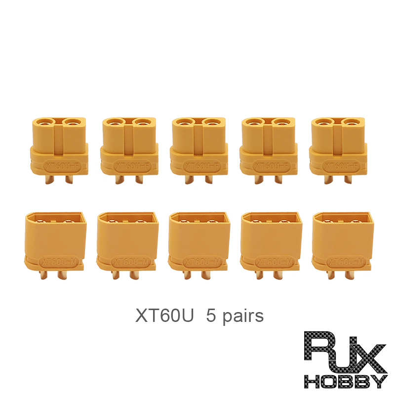 RJXHOBBY 5Pairs XT60U (Upgraded XT60 Smaller Size) Male Female Bullet Connectors Plugs For RC Lipo Battery