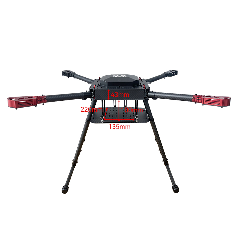RJX900 4-Axis Carbon Fiber Umbrella Folding Quadcopter Frame with Motor Mounts