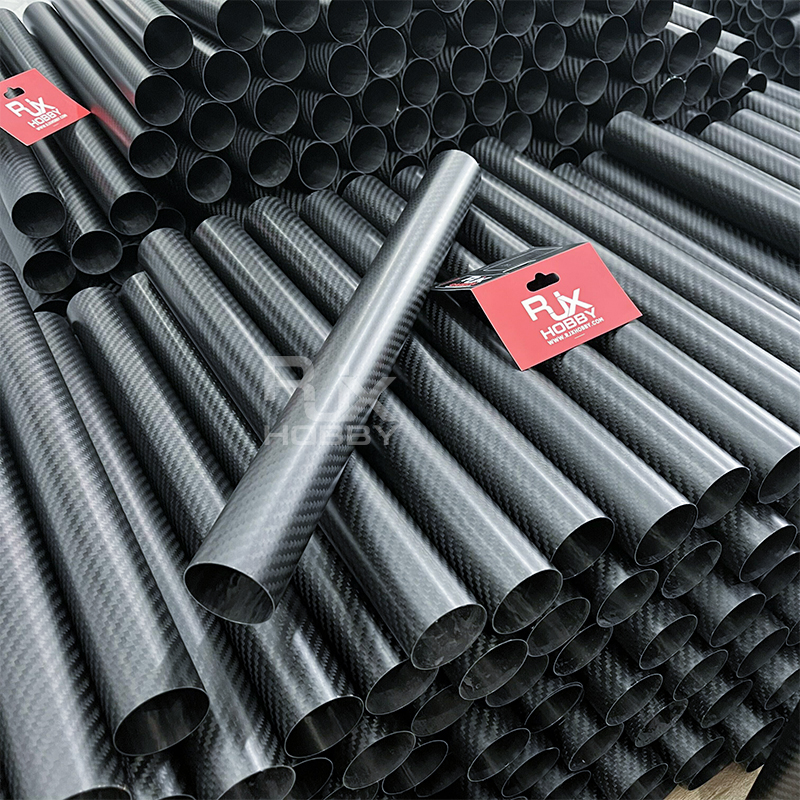 RJXHOBBY 3K Carbon Fiber Round Tube 1000mm (OD:20-38mm)