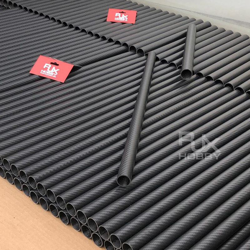 RJXHOBBY 3K Carbon Fiber Round Tube 1000mm (OD:20-38mm)
