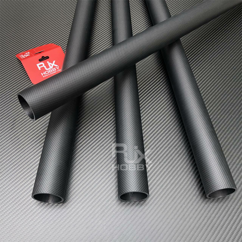 RJXHOBBY 3K Carbon Fiber Round Tube 1000mm (OD:20-38mm)
