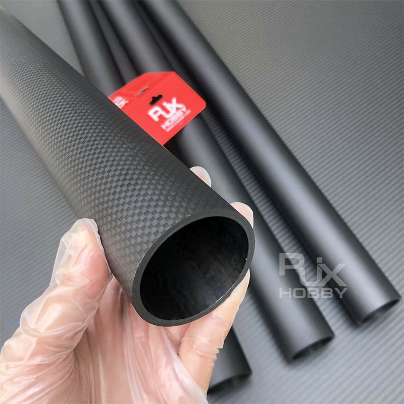 RJXHOBBY 3K Carbon Fiber Round Tube 1000mm (OD:20-38mm)