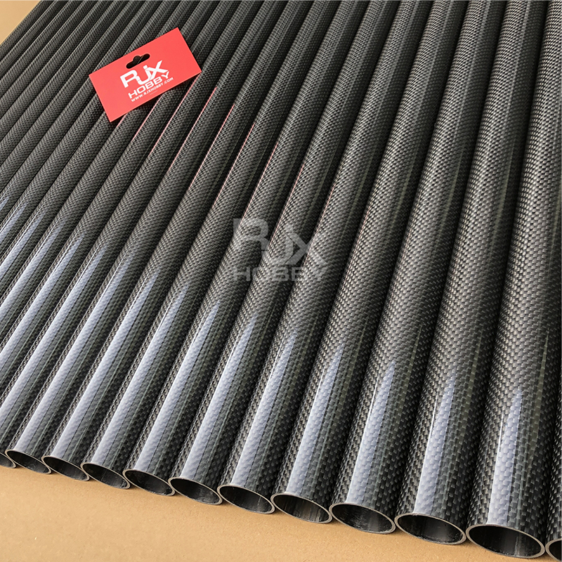 RJXHOBBY 3K Carbon Fiber Round Tube 1000mm (OD:20-38mm)
