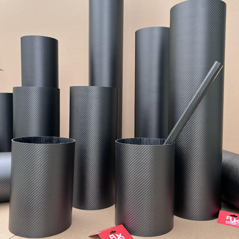 RJXHOBBY 3K Carbon Fiber Round Tube 1000mm (OD:40-145mm)
