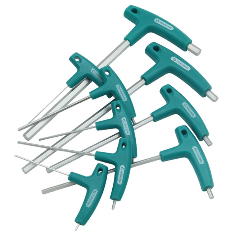 RJX Extended t-type inner hex wrench set single flat-head screwdriver with handle Diamond 6 square plum combination tool
