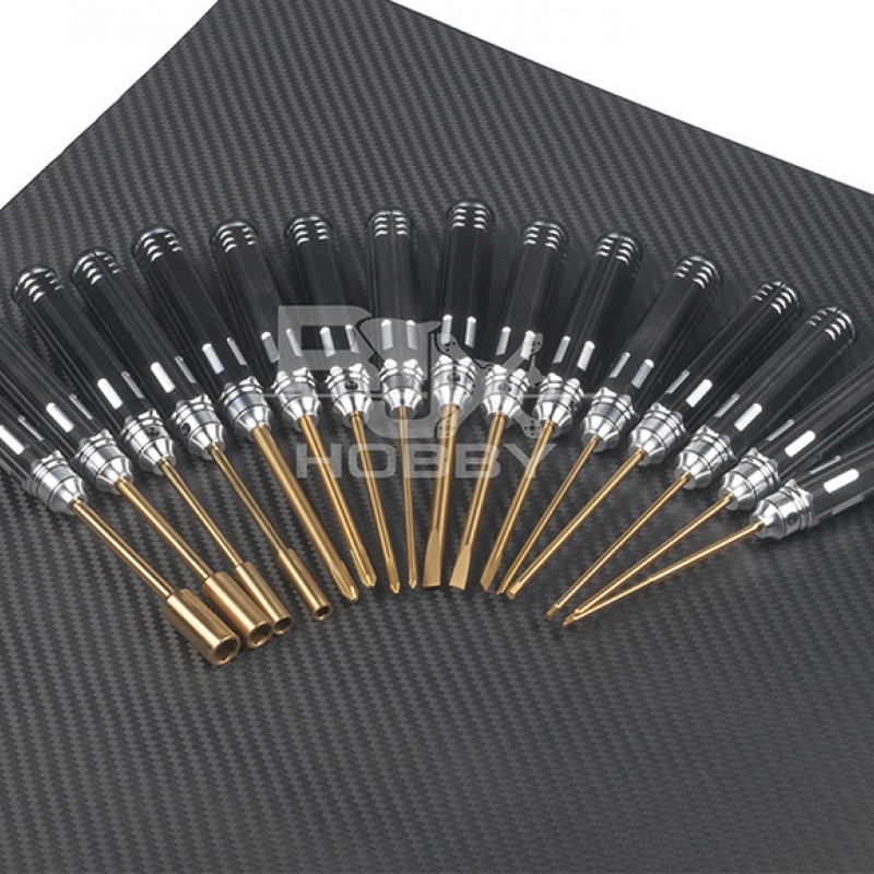 RJXHOBBY Hex /Nut/ Phillips/ Flat Screwdriver 16 pcs kits