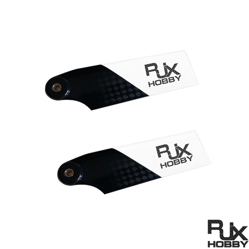 RJXHOBBY Black and White 70mm Tail CF Blades