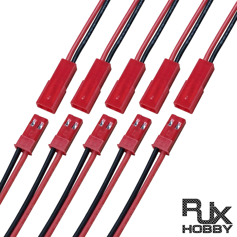 RJX 22 AWG  Silicone JST Plug Connector 2 Pin Male Female Plug Connector Cable Wire for LED Lamp Strip RC Toys Battery
