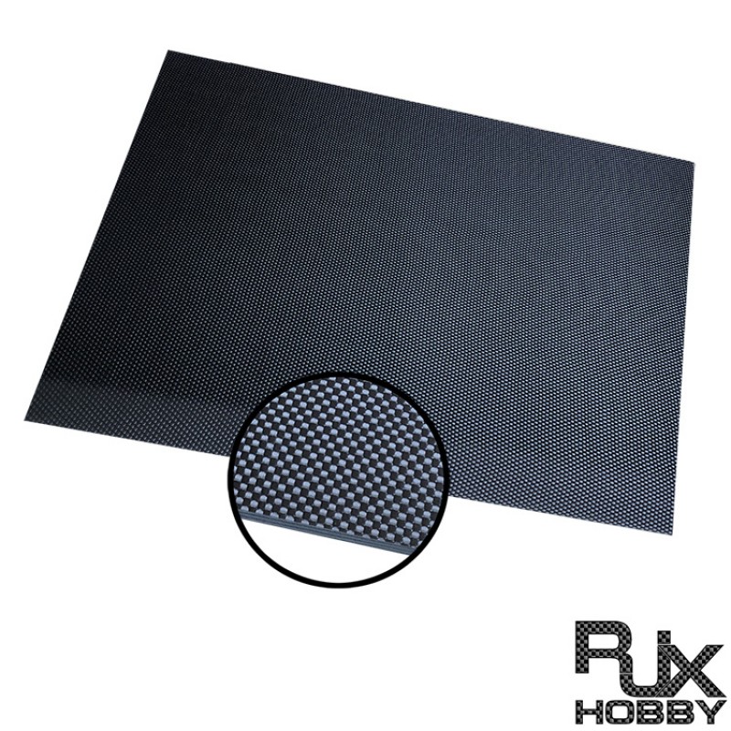 RJXHOBBY 3K 100% Full Carbon Fiber Sheet 600x400x0.5-10mm (Plain glossy)